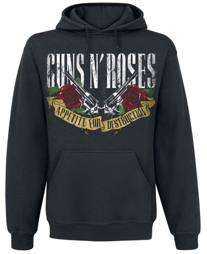Guns N' Roses Appetite For Destruction - Banner Bluza z kapturem czarny
