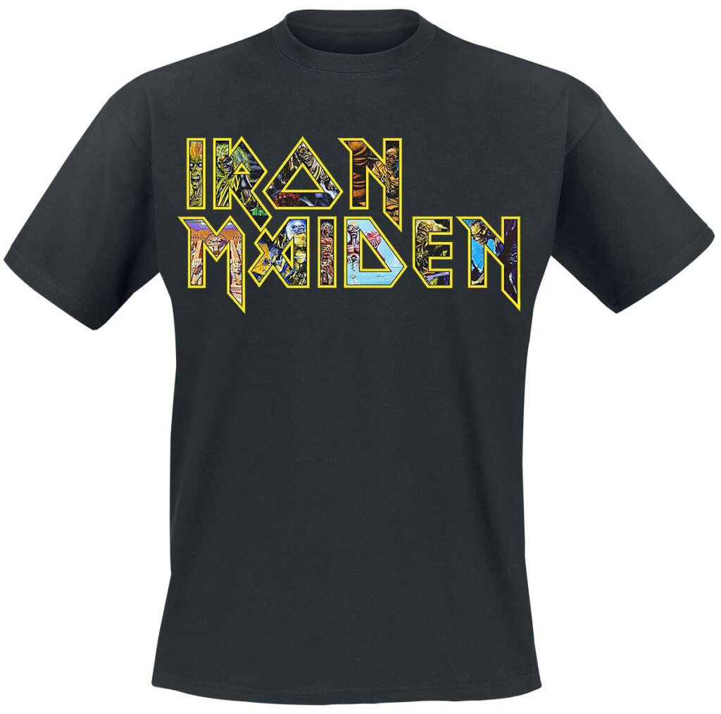 Iron Maiden Eddies Logo T-Shirt czarny
