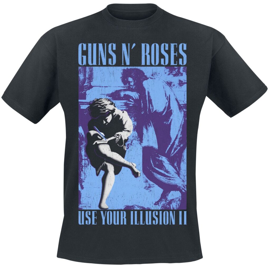 Guns N' Roses 1991 Illusion T-Shirt czarny