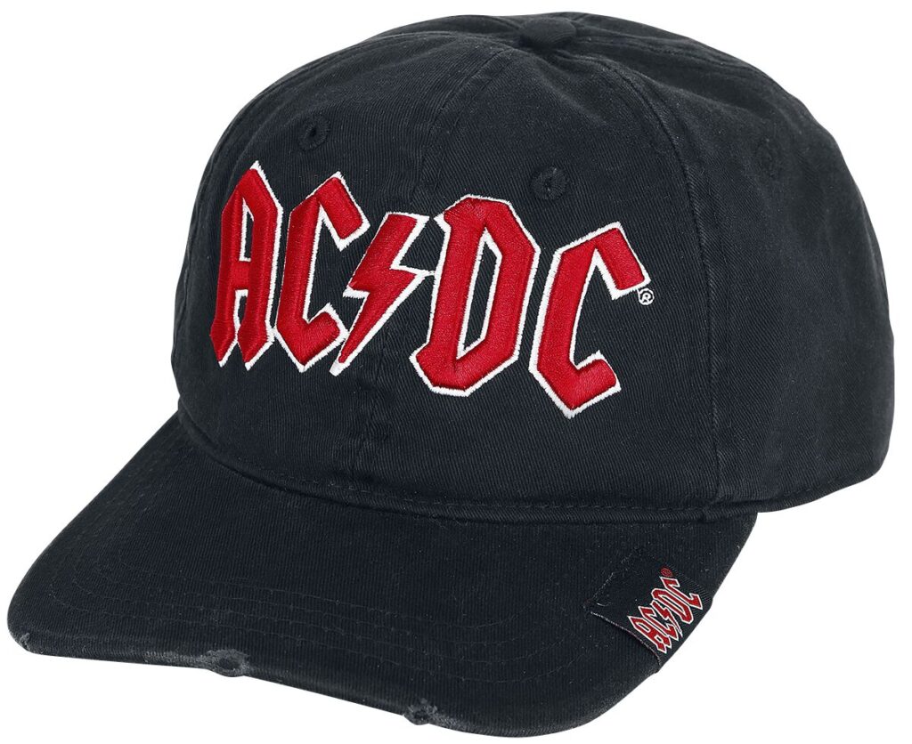 AC/DC Logo Baseballówka czarny