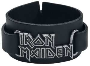 Iron Maiden Iron Maiden Logo Bransoletka skórzana czarny