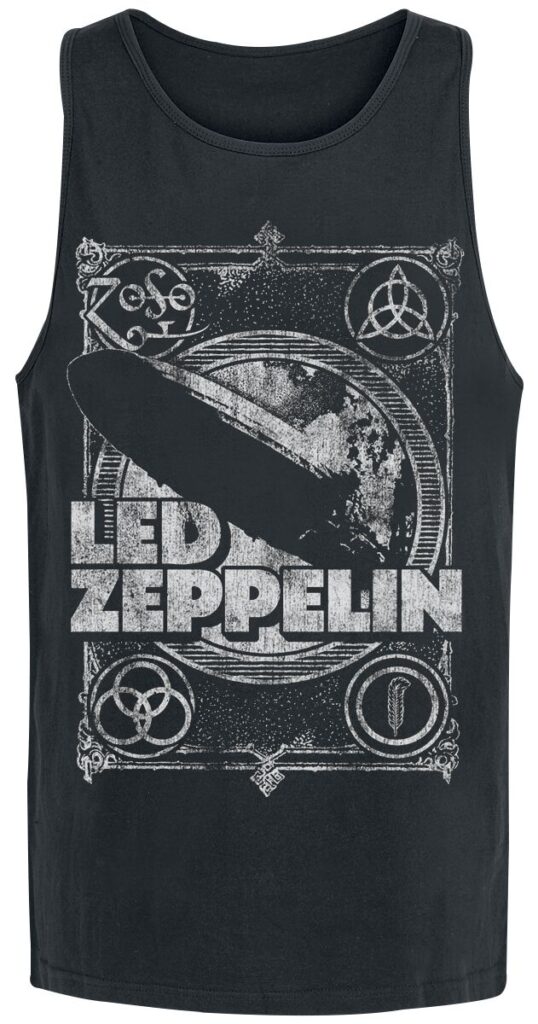 Led Zeppelin Vintage Print LZ1 Tanktop czarny