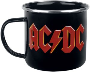 AC/DC AC/DC – Emaille Becher Kubek czarny
