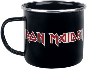 Iron Maiden Logo –  Enamel Mug Kubek czarny