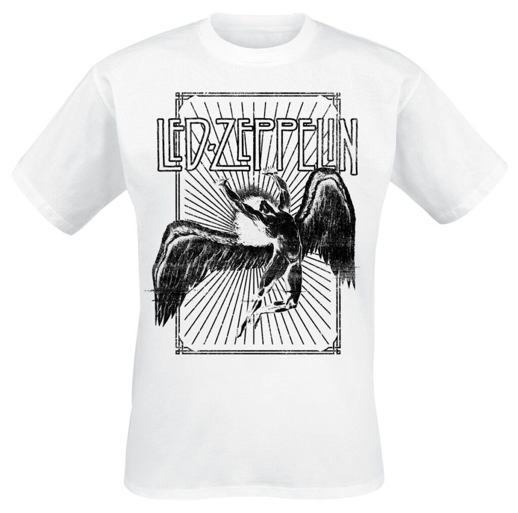 Led Zeppelin Icarus Burst T-Shirt biały
