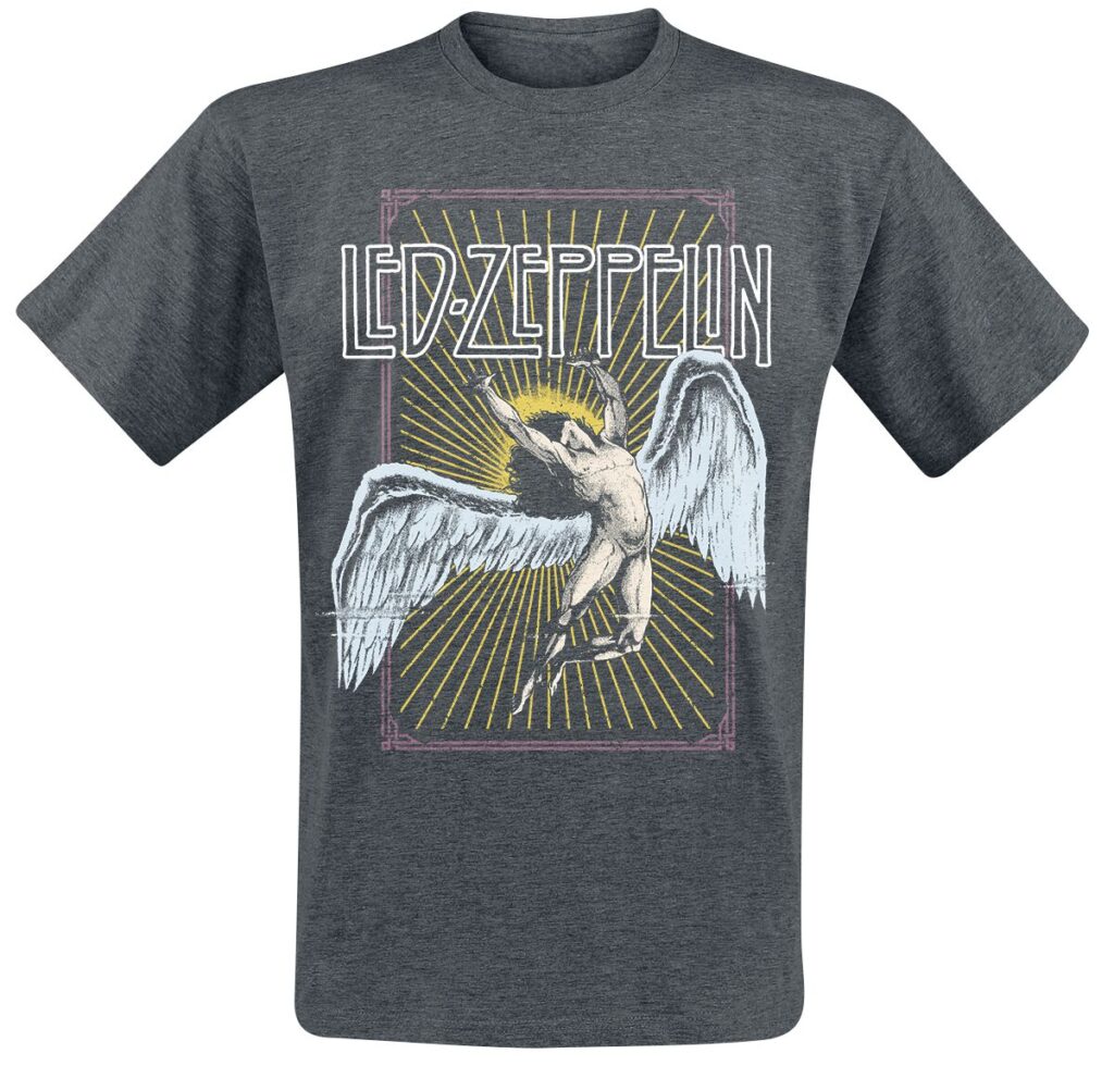 Led Zeppelin Icarus Colour T-Shirt ciemnoszary