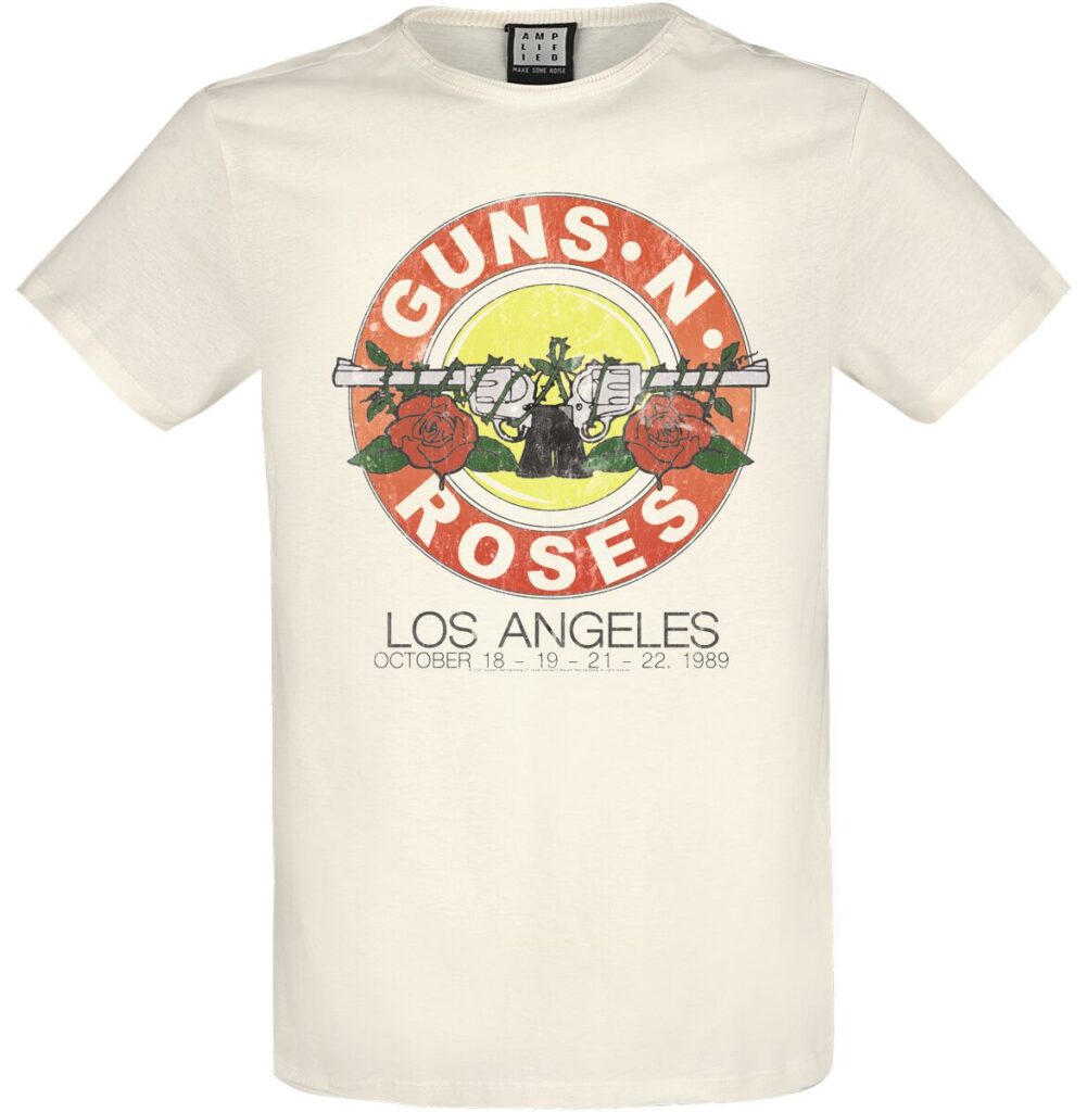 Guns N' Roses Amplified Collection - Vintage Bullet T-Shirt biały (Old White)