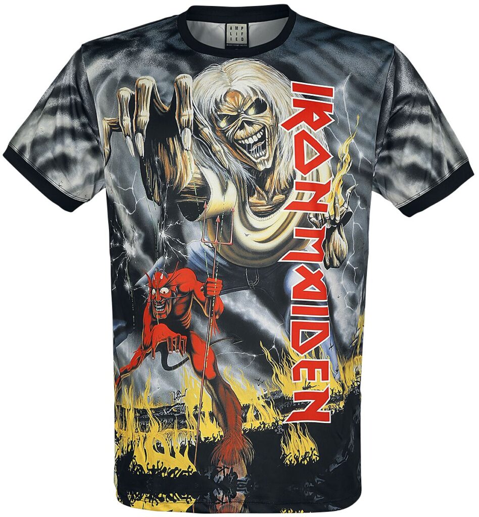 Iron Maiden Amplified Collection - Number Of The Beast T-Shirt czarny