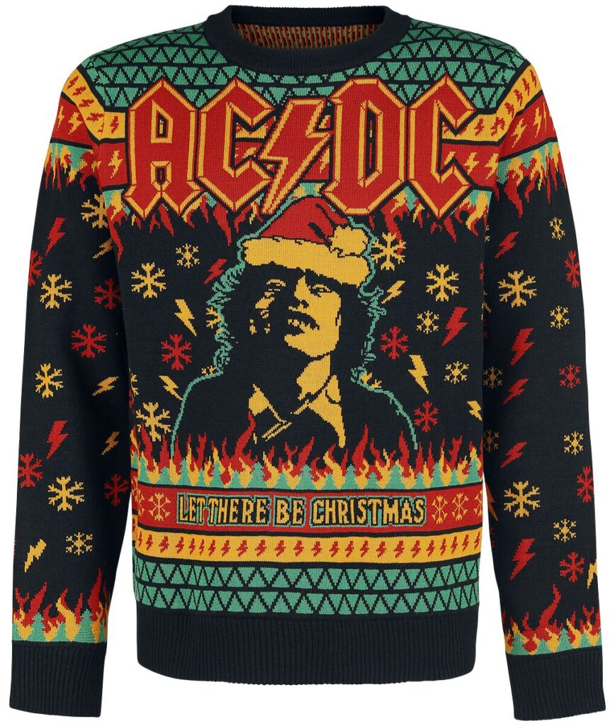 AC/DC Holiday Sweater 2020 Sweter z dzianiny wielokolorowy