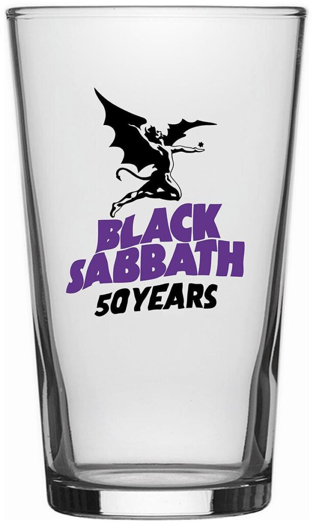Black Sabbath 50 Years Szklanka do piwa przezroczysty