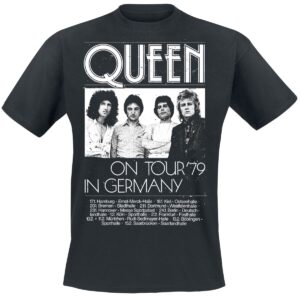 Queen Germany Tour 79 T-Shirt czarny