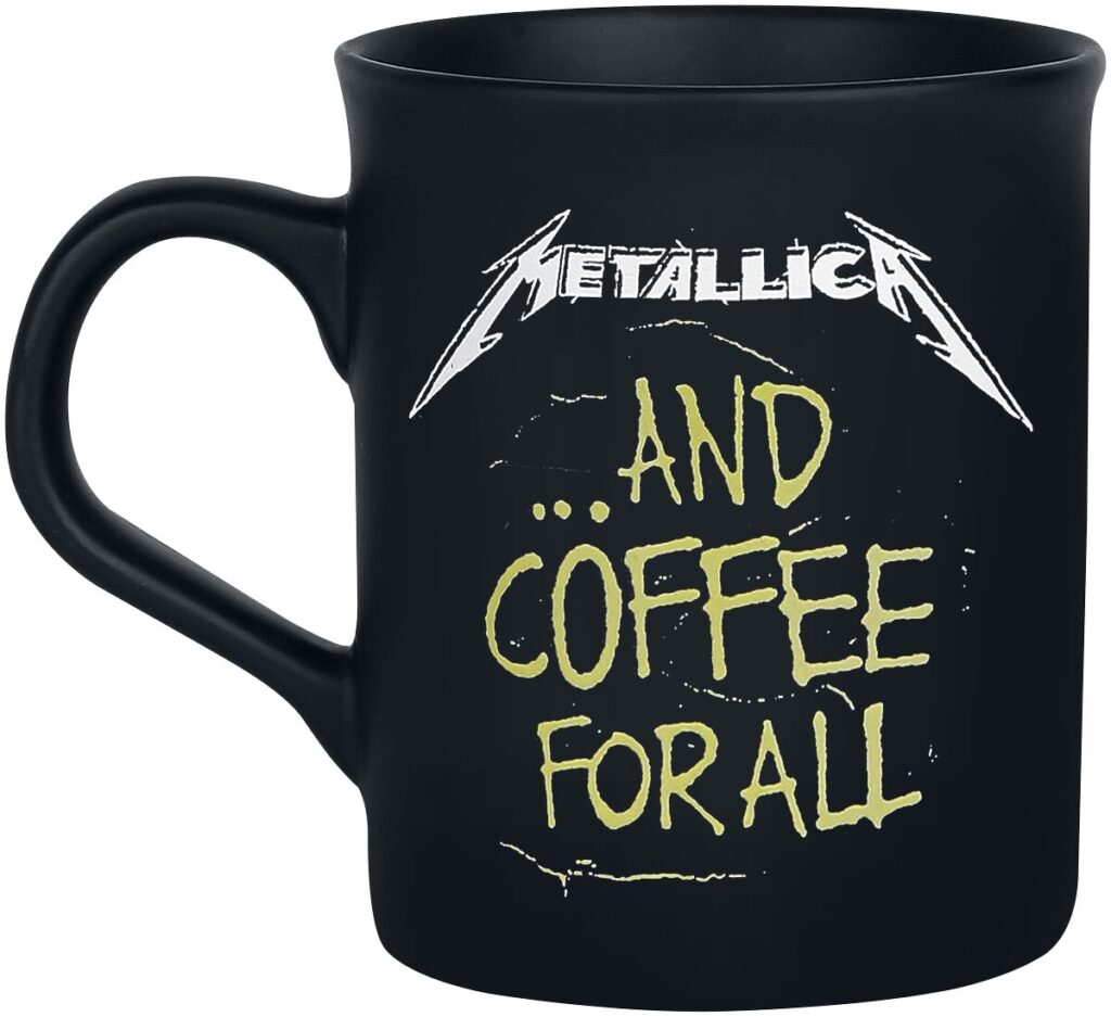 Metallica ... And Coffee For All Kubek czarny matowy