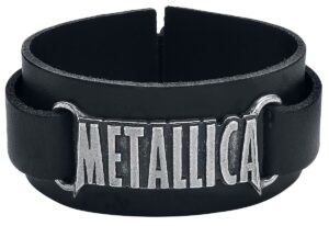 Metallica Metallica Logo Bransoletka skórzana czarny