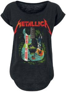 Metallica Bride Of Frankenstein Guitar Koszulka damska czarny