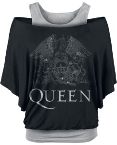 Queen Crest Logo Koszulka damska czarny/szary