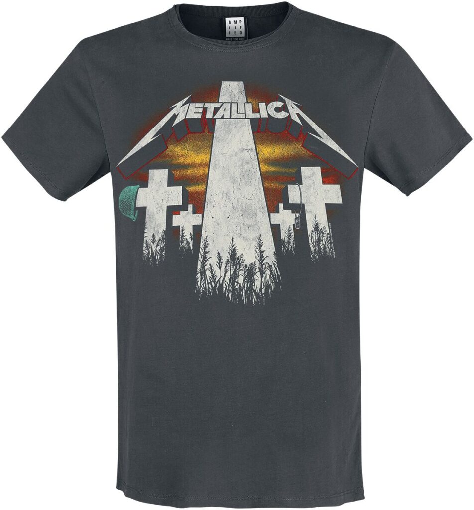 Metallica Amplified Collection - Master Of Puppets Revamp T-Shirt ciemnoszary