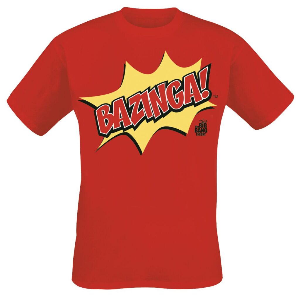 The Big Bang Theory Bazinga! T-Shirt czerwony