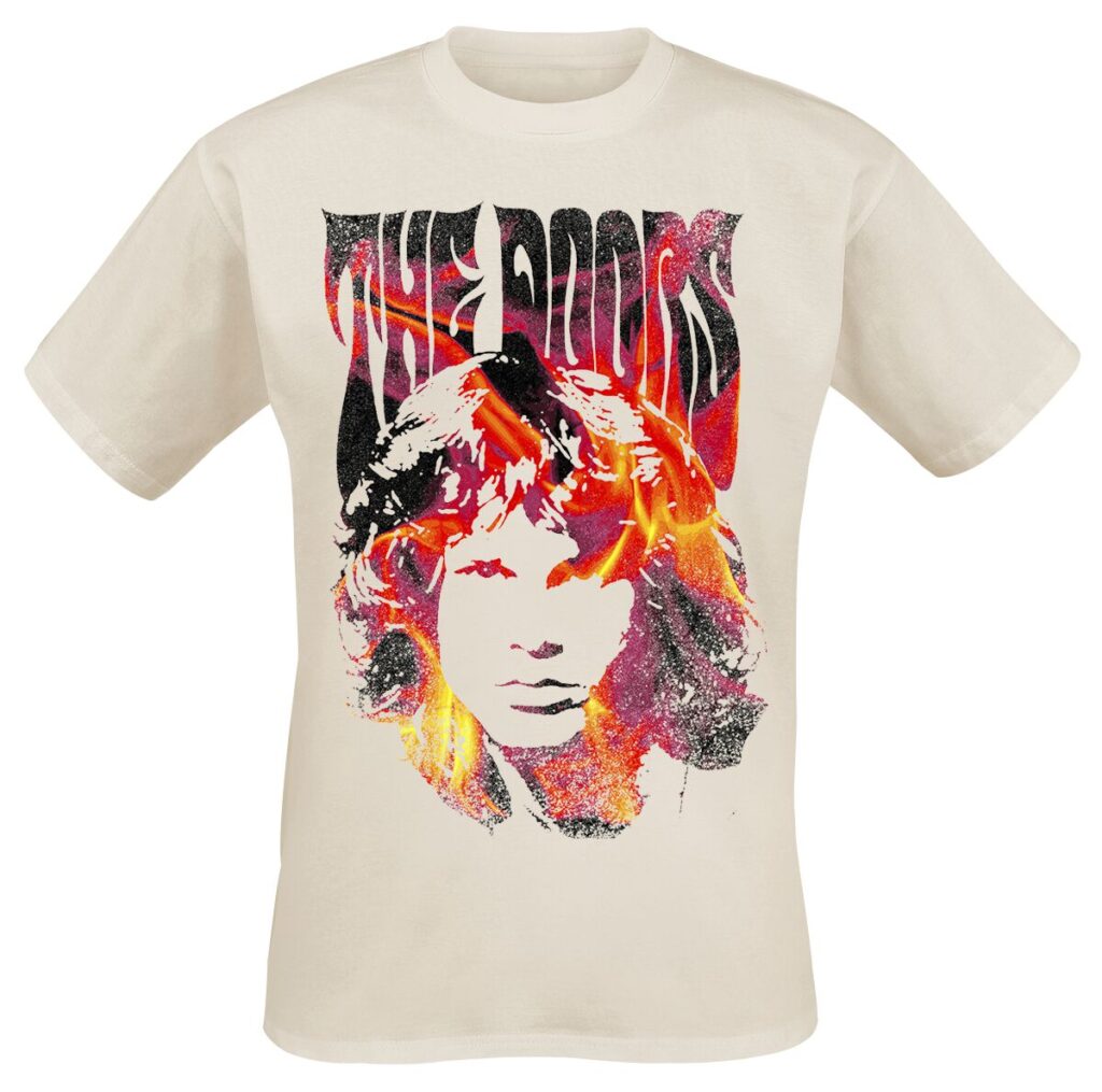 The Doors Jim Face Fire T-Shirt kremowy