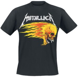 Metallica Flaming Skull Tour Tee T-Shirt czarny