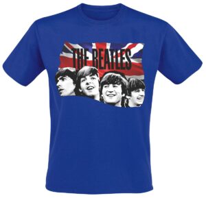 The Beatles Union Jack T-Shirt błękitny