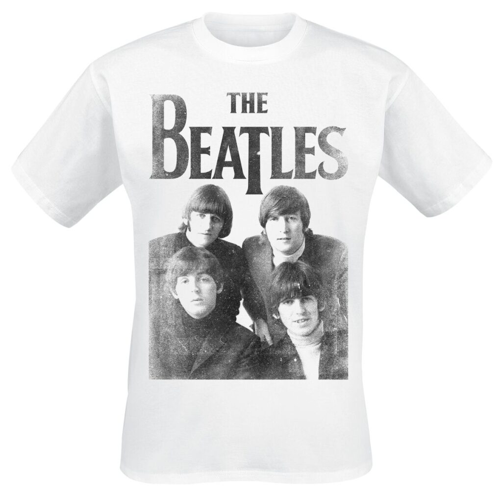 The Beatles Vintage Portrait T-Shirt biały