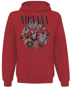 Nirvana Heart Shaped Box Bluza z kapturem czerwony