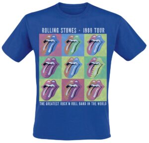 The Rolling Stones Steel Wheels Tour 1989 T-Shirt niebieski