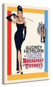 Audrey hepburn (breakfast at tiffany’s one-sheet) – obraz na płótnie