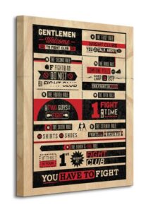 Fight club rules – obraz na płótnie