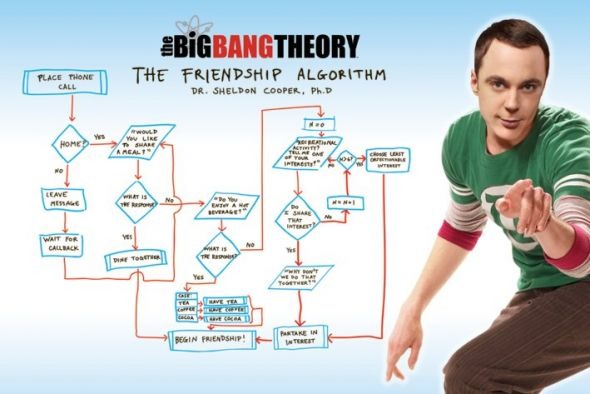 The big bang theory - friendship algorithm - plakat