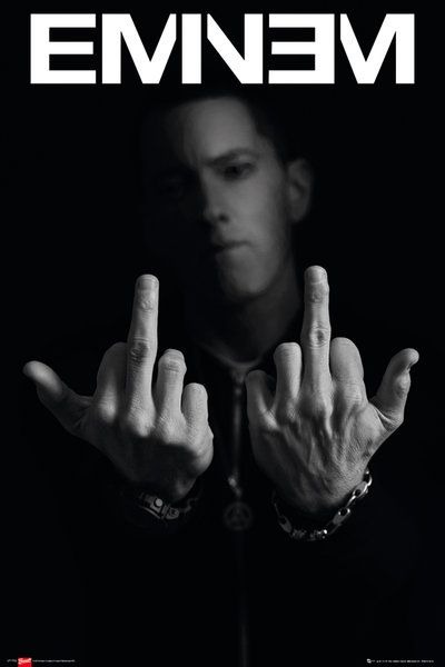Eminem środkowy palec - plakat