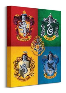 Harry potter colourful crests – obraz na płótnie