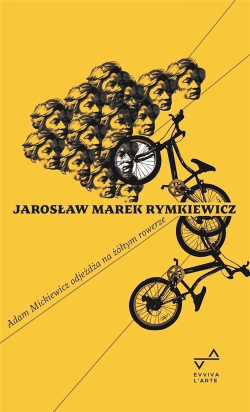 okładka książki Adam Mickiewicz ojdeżdża na zółtym rowerze w.2